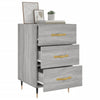 Grauer Nachttisch Collie 40x40x66cm (Holz)