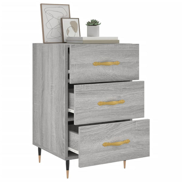 Grauer Nachttisch Collie 40x40x66cm (Holz)