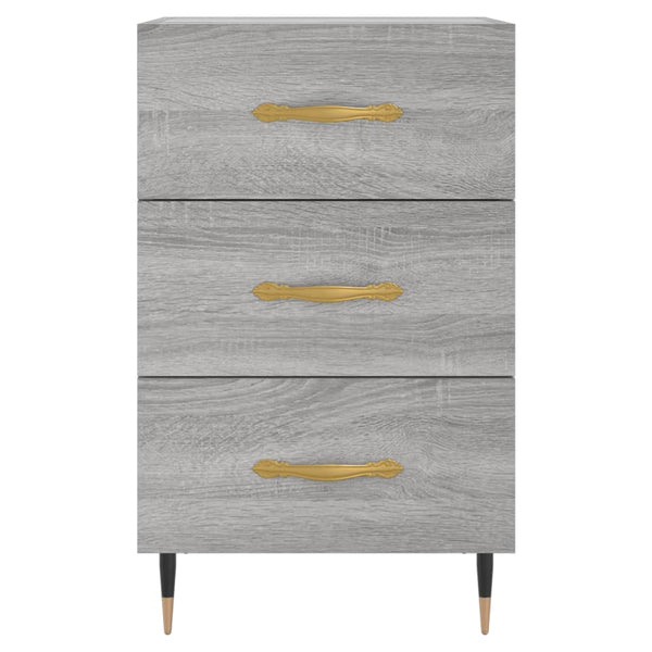 Grauer Nachttisch Collie 40x40x66cm (Holz)