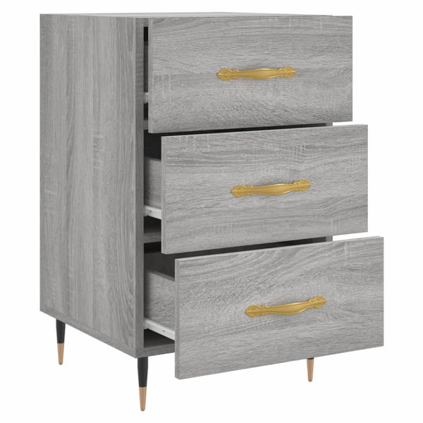 Grauer Nachttisch Collie 40x40x66cm (Holz)
