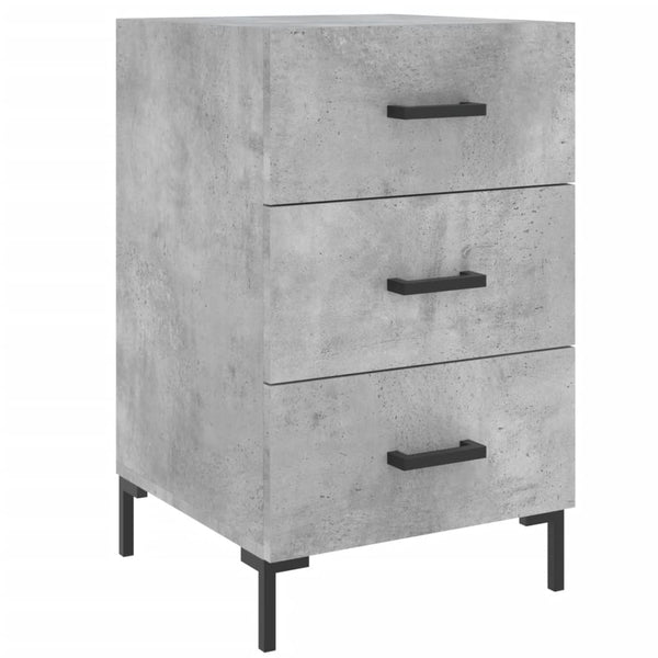 Nachttisch Lazaroiu betongrau 40x40x66cm (Holz)