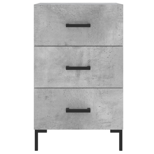 Nachttisch Lazaroiu betongrau 40x40x66cm (Holz)