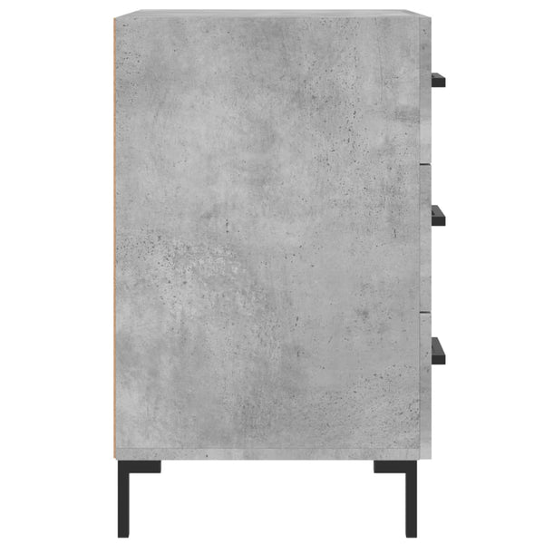 Nachttisch Lazaroiu betongrau 40x40x66cm (Holz)