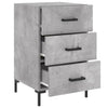 Nachttisch Lazaroiu betongrau 40x40x66cm (Holz)