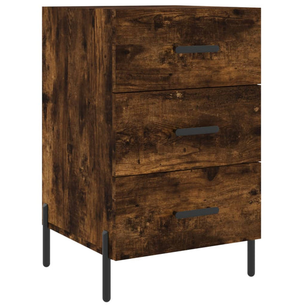 Nachttisch Izola, geräucherte Eiche, 40x40x66cm (Holz)
