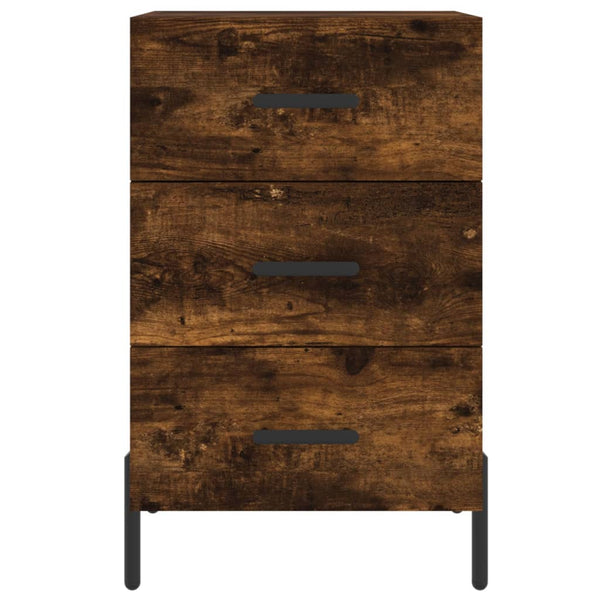 Nachttisch Izola, geräucherte Eiche, 40x40x66cm (Holz)