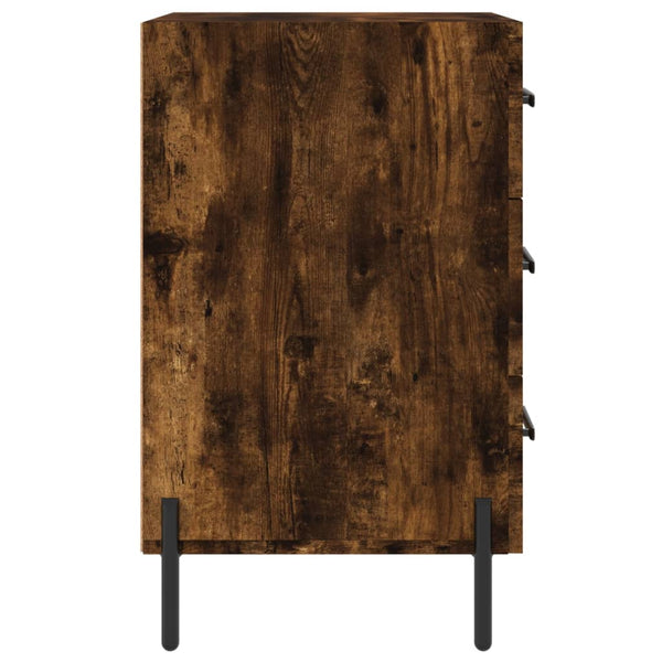 Nachttisch Izola, geräucherte Eiche, 40x40x66cm (Holz)