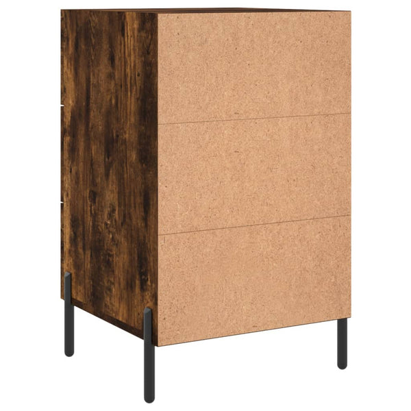 Nachttisch Izola, geräucherte Eiche, 40x40x66cm (Holz)
