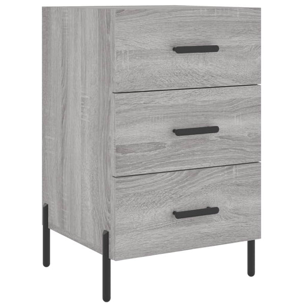 Grauer Nachttisch Izola 40x40x66cm (Holz)