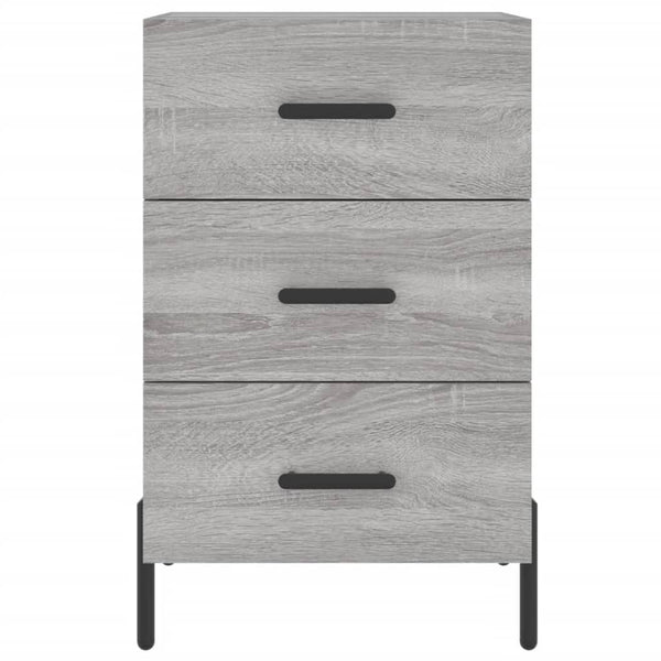 Grauer Nachttisch Izola 40x40x66cm (Holz)