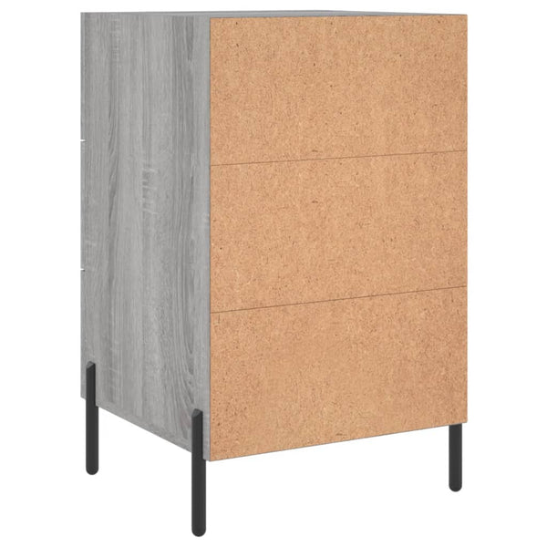 Grauer Nachttisch Izola 40x40x66cm (Holz)
