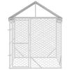 Hundezwinger Arist mit Dach, 2x2x2,5 m, Silber (verzinkter Stahl)