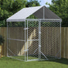 Hundezwinger Arist mit Dach, 2x2x2,5 m, Silber (verzinkter Stahl)