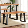 Sitzbank mit lebenden Kanten Muscel 110cm (Akazie)