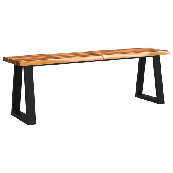 Sitzbank mit Baumkante Muscel 140cm (Akazienholz)