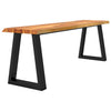 Sitzbank mit Baumkante Muscel 140cm (Akazienholz)