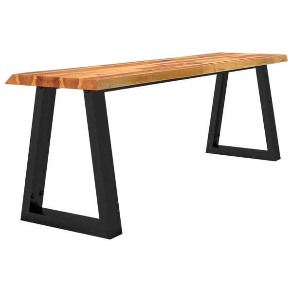 Sitzbank mit Baumkante Muscel 140cm (Akazienholz)