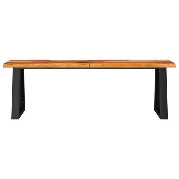 Sitzbank mit Baumkante Muscel 140cm (Akazienholz)