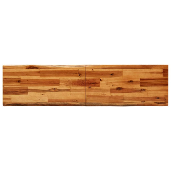 Sitzbank mit Baumkante Muscel 140cm (Akazienholz)
