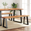 Sitzbank mit Baumkante Muscel 140cm (Akazienholz)