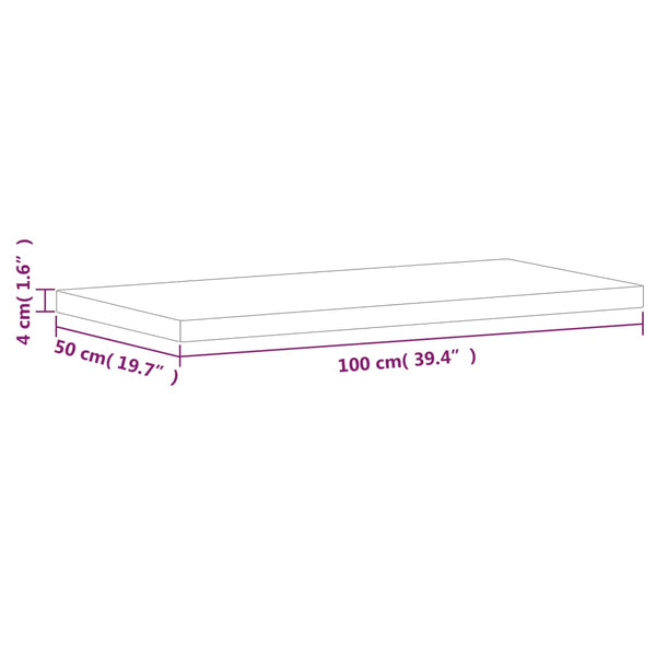 Tischplatte Dumitrila 100x50x4cm (rechteckig Buche)