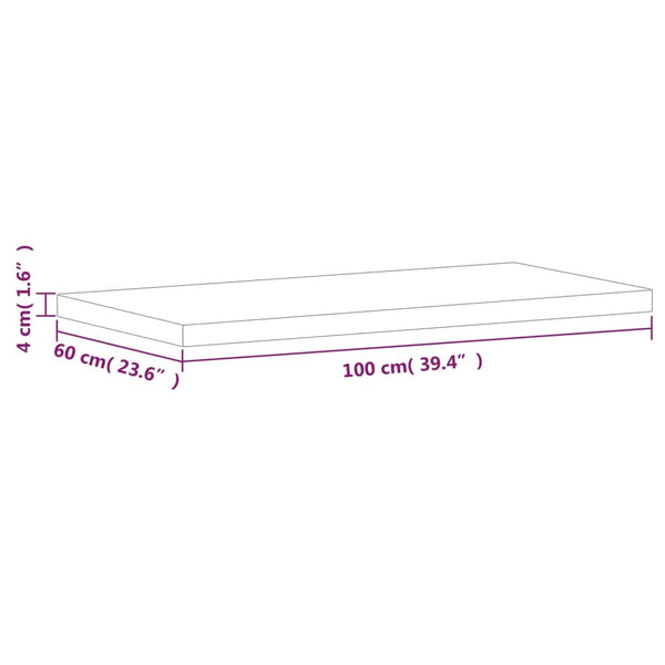 Dumitrila Tischplatte 100x60x4cm (Buche rechteckig)