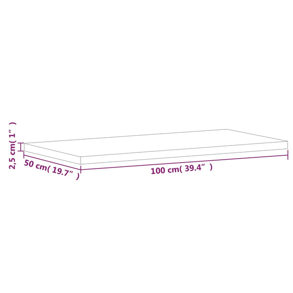 Dumitrila Tischplatte 100x50x2,5cm (rechteckig Buche)