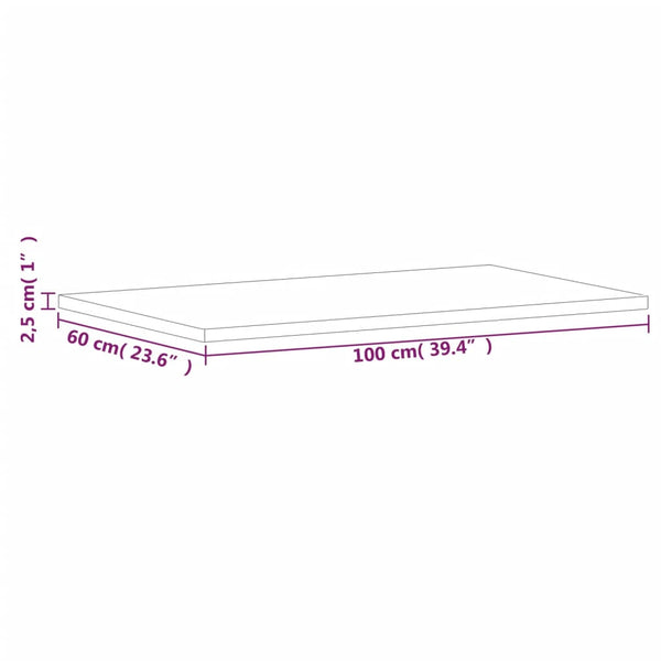 Tischplatte Dumitrila 100x60x2,5cm (rechteckig Buche)