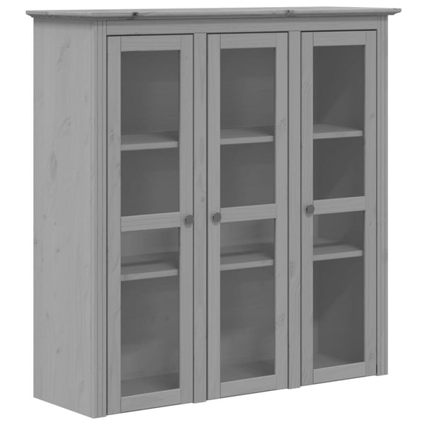 Grauer Vitrinenschrank Bodo Columb (Kiefer)