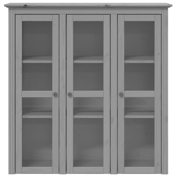 Grauer Vitrinenschrank Bodo Columb (Kiefer)