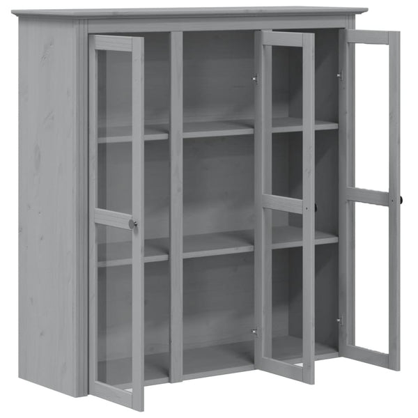 Grauer Vitrinenschrank Bodo Columb (Kiefer)