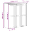 Grauer Vitrinenschrank Bodo Columb (Kiefer)