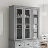 Grauer Vitrinenschrank Bodo Columb (Kiefer)
