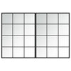 Schwarze Wandspiegel Puggioli 80x60cm (2 Stück Metall)