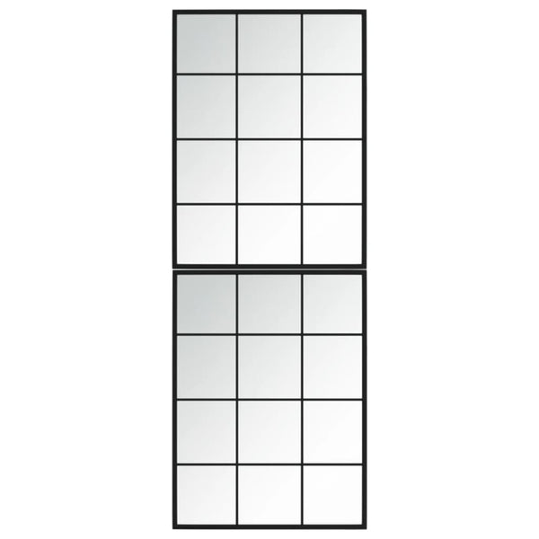 Schwarze Wandspiegel Puggioli 80x60cm (2 Stück Metall)