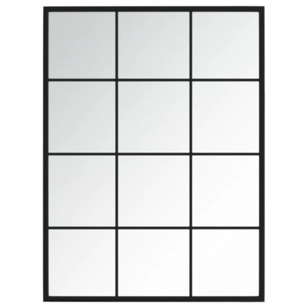 Schwarze Wandspiegel Puggioli 80x60cm (2 Stück Metall)