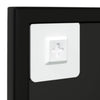 Schwarze Wandspiegel Puggioli 80x60cm (2 Stück Metall)