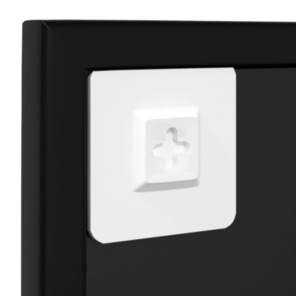 Schwarze Wandspiegel Puggioli 80x60cm (2 Stück Metall)