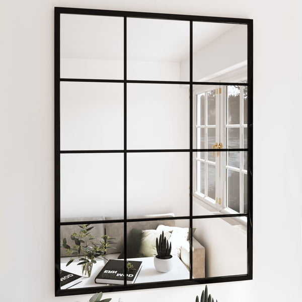 Schwarze Wandspiegel Puggioli 80x60cm (2 Stück Metall)