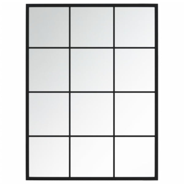 Schwarzer Wandspiegel Puggioli 80x60cm (3 Stück Metall)