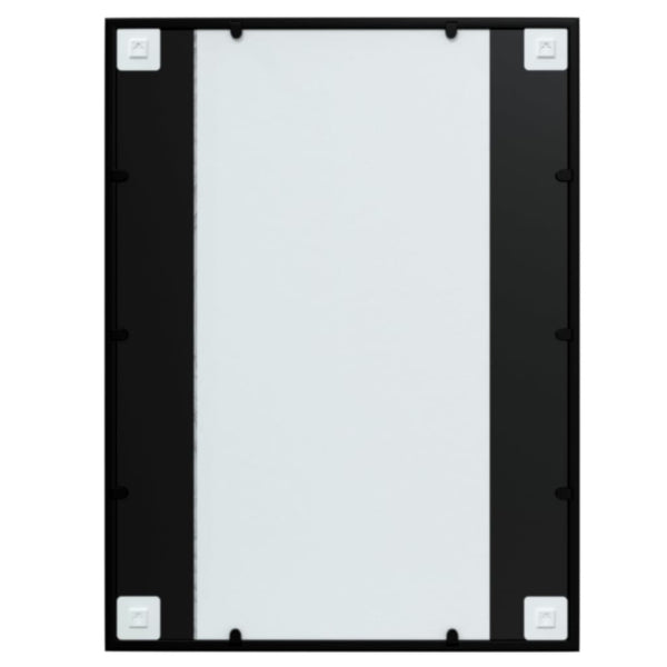 Schwarzer Wandspiegel Puggioli 80x60cm (3 Stück Metall)