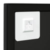 Schwarzer Wandspiegel Puggioli 80x60cm (3 Stück Metall)