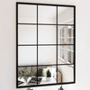 Schwarzer Wandspiegel Puggioli 80x60cm (3 Stück Metall)