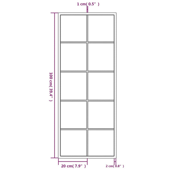 Wandspiegel Puggioli schwarz 100x40cm (2 Stk. Metall)