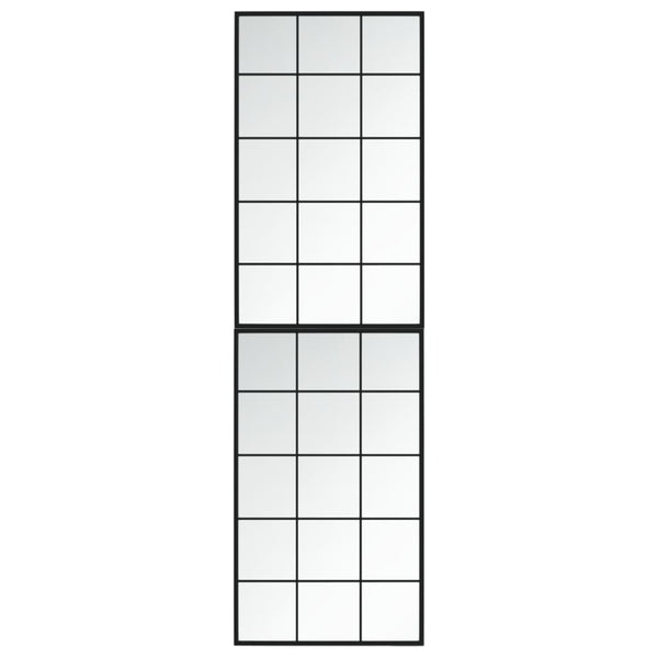 Schwarze Wandspiegel Puggioli 100x60cm (2 Stück Metall)