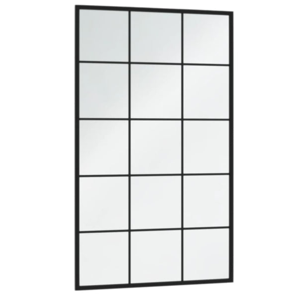 Schwarze Wandspiegel Puggioli 100x60cm (2 Stück Metall)