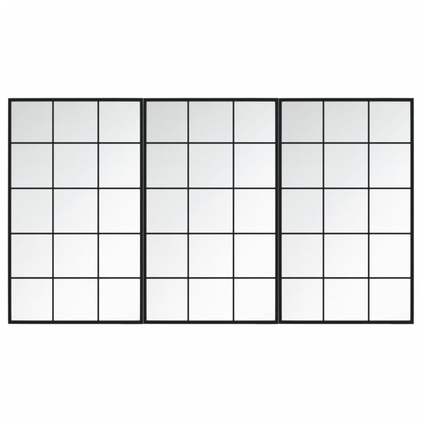 Wandspiegel Puggioli 100x60cm schwarz (3 Stk. Metall)