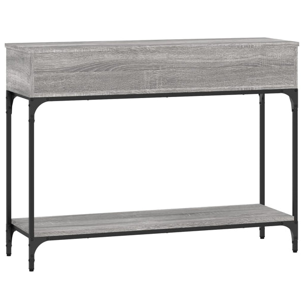 Konsole Tisch Millo, grau, 100x30,5x75cm (Holz)