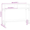 Konsole Tisch Millo, grau, 100x30,5x75cm (Holz)