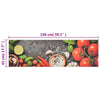 Abwaschbarer Küchenteppich Gemüse Bigan 45x150cm (Samt)